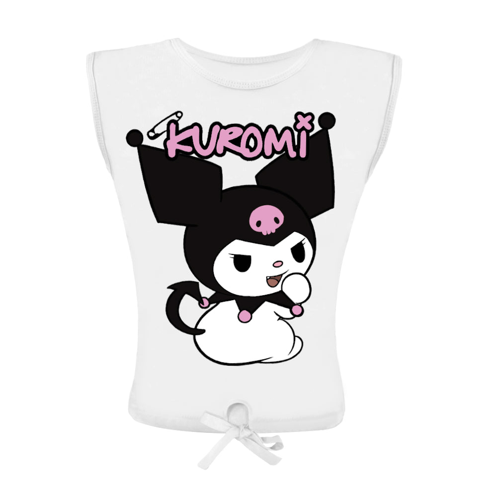 ACTIV CROP-TOP R.NECK T-SHIRT - WHITE