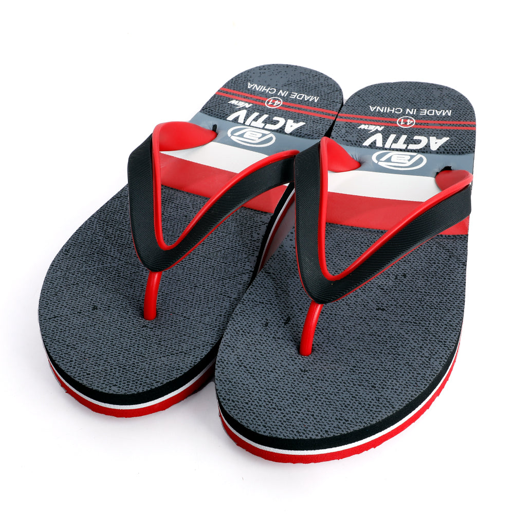 ACTIVNEW MEN'S FLIP FLOP - BLK*RED