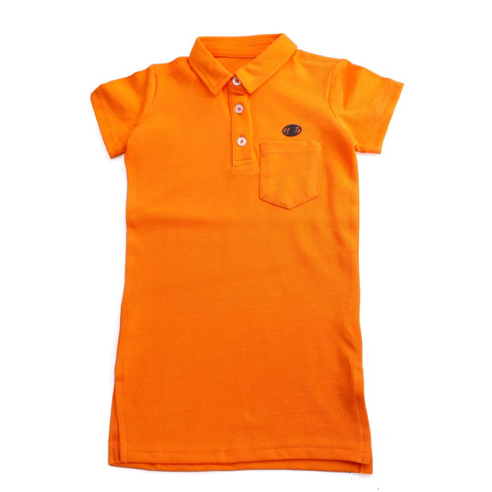 Girls orange polo shirt best sale