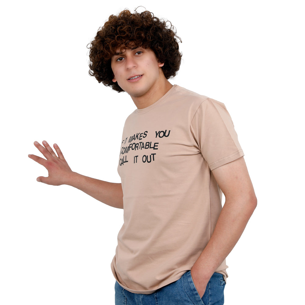 ACTIV GRAPHIC R.NECK T-SHIRT - BROWN TSSS23-28960 Activ Abou Alaa