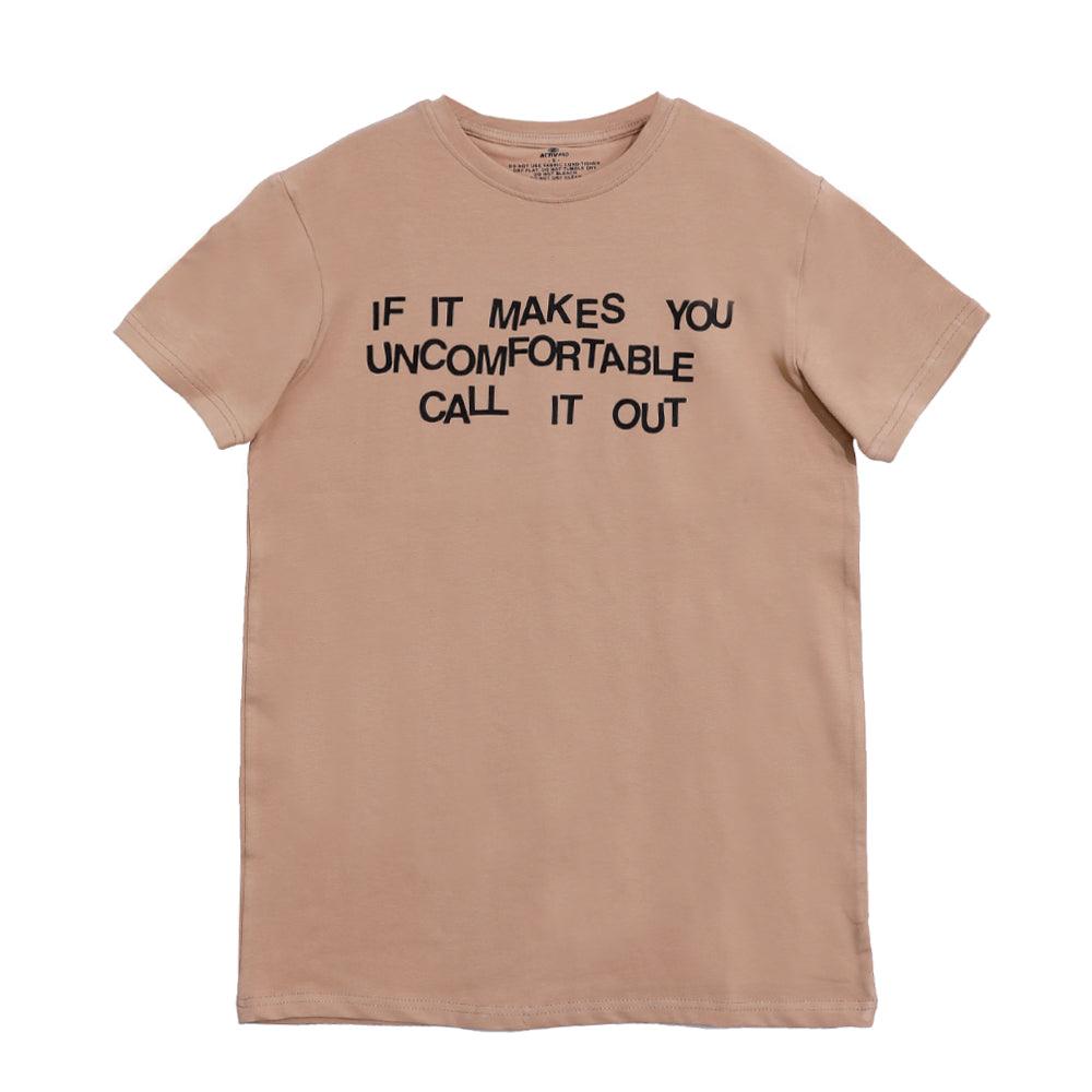 ACTIV GRAPHIC R.NECK T-SHIRT - BROWN TSSS23-28960 Activ Abou Alaa