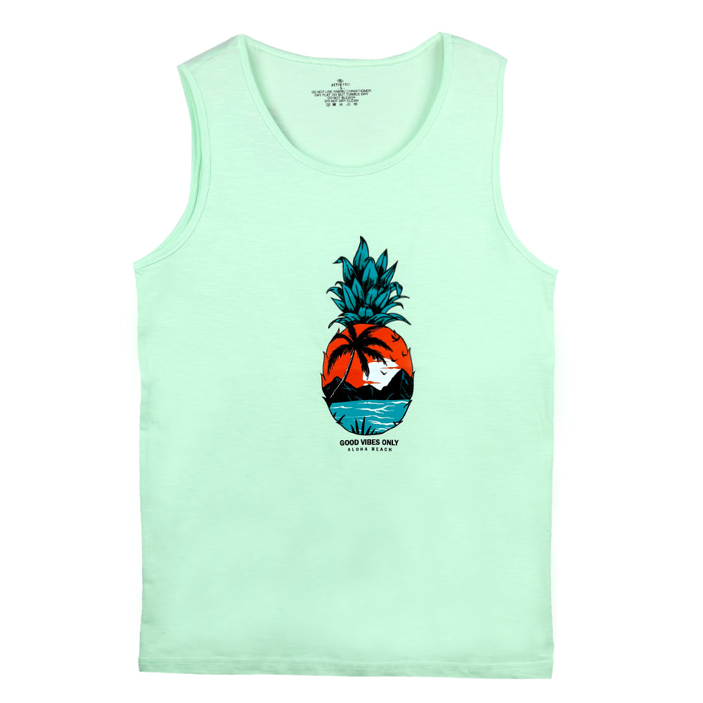 ACTIV HAWAII R.NECK TANKTOP - L.GREEN TNSS23-40237 Activ Abou Alaa