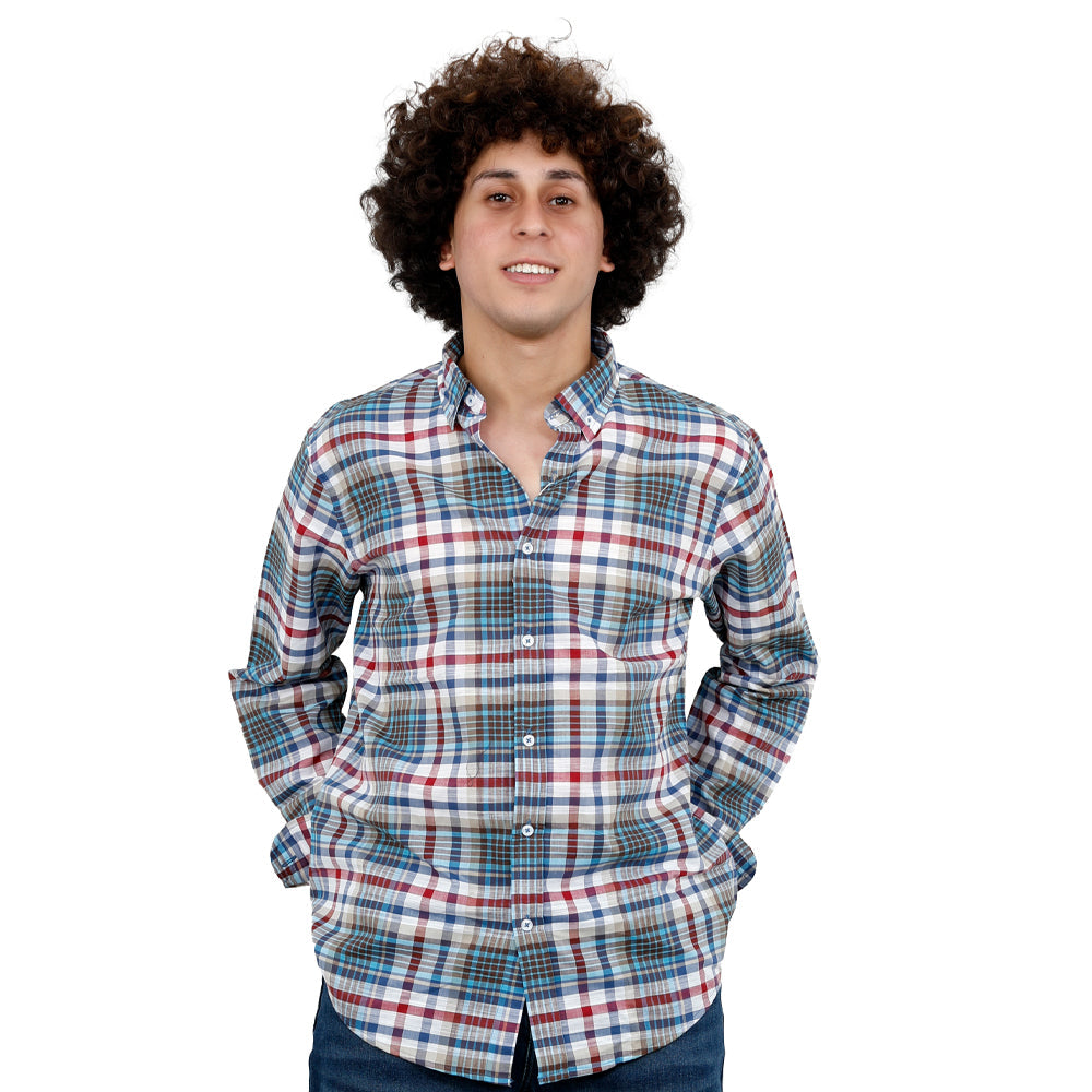ACTIV KAROH SLIM SHIRT - BURGUNDY SHSS23-8949 Activ Abou Alaa
