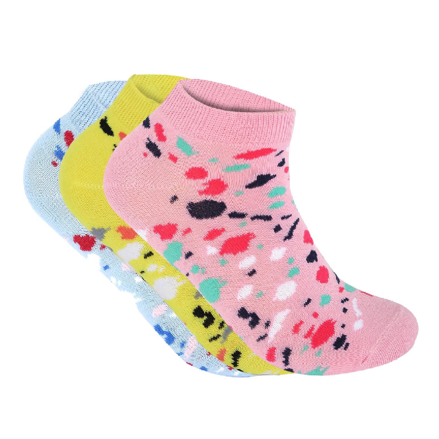 ACTIV KIDS PACK ANKEL SOCKS *3 - pink*sky blue*yellow A-213 Activ Abou Alaa
