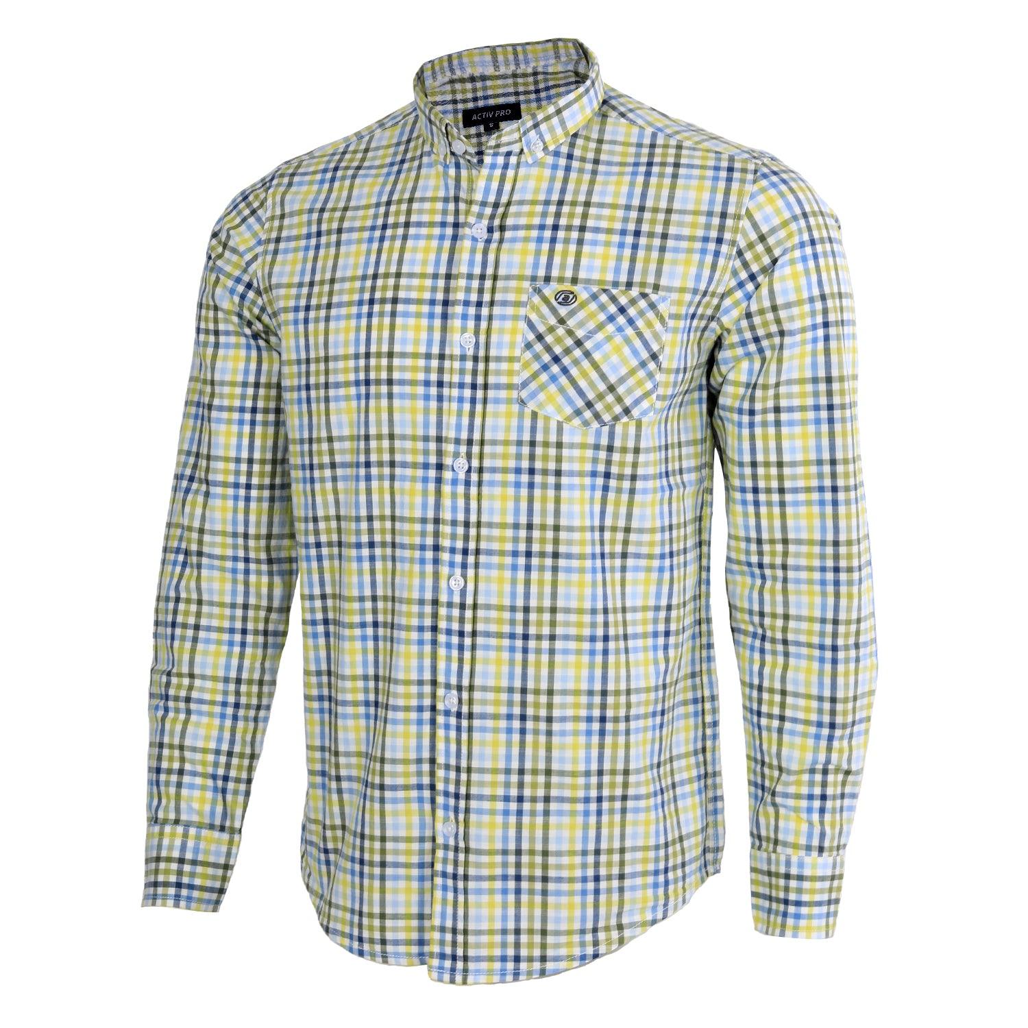 ACTIV MEN KAROH SHIRT - NAVY*YEL SHSS22-8897 Activ Abou Alaa