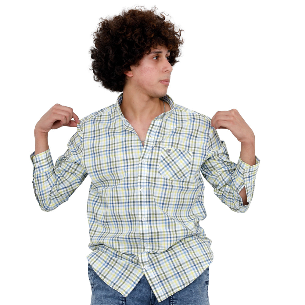 ACTIV MEN KAROH SHIRT - NAVY*YEL SHSS22-8897 Activ Abou Alaa