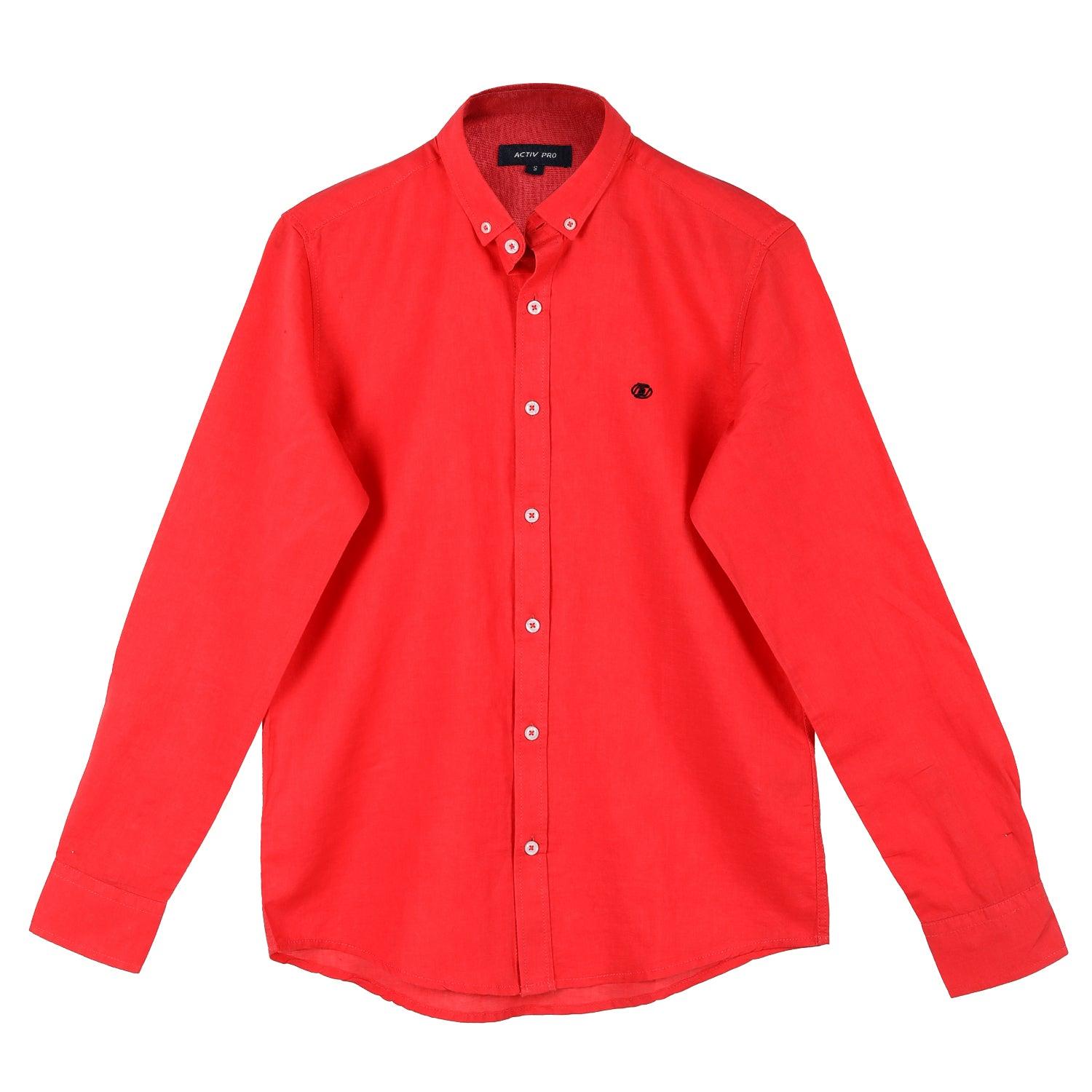 ACTIV MEN L/S SHIRT - L.RED SHSS22-8841 Activ Abou Alaa