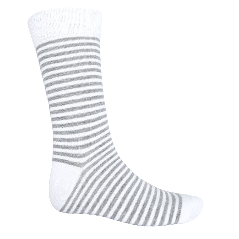 ACTIV MENS STRIP CLASSIC SOCKS - WHITE A-310 Activ Abou Alaa