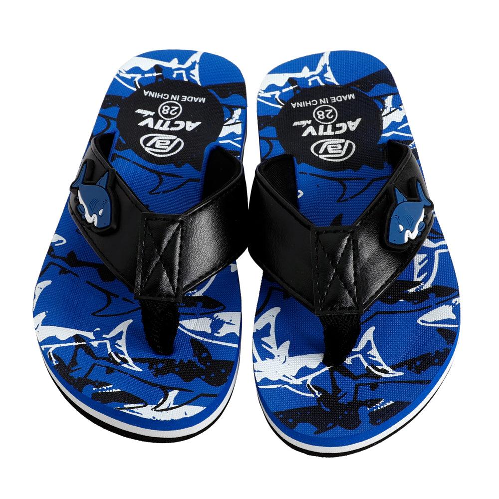 ACTIVNEW KIDS FLIP FLOP - BLACK*BLUE 20227405 Activ Abou Alaa