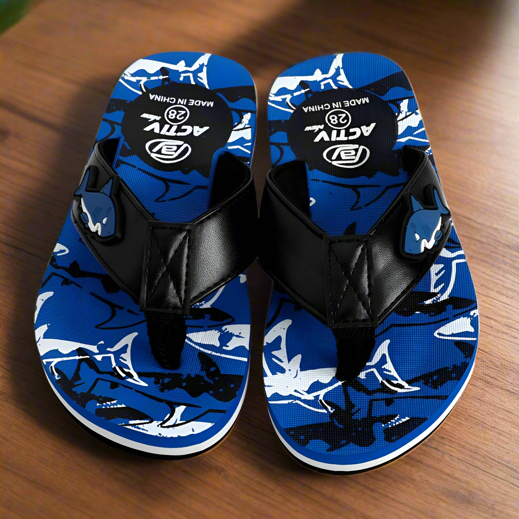 ACTIVNEW KIDS FLIP FLOP - BLACK*BLUE - Activ Abou Alaa