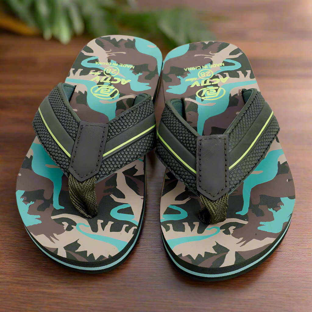 ACTIVNEW KIDS FLIP FLOP - KHAK*BLACK - Activ Abou Alaa