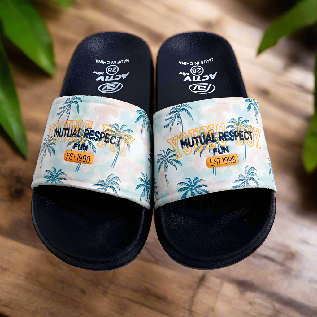 ACTIVNEW KIDS SLIPPER - WHIT*BLK - Activ Abou Alaa