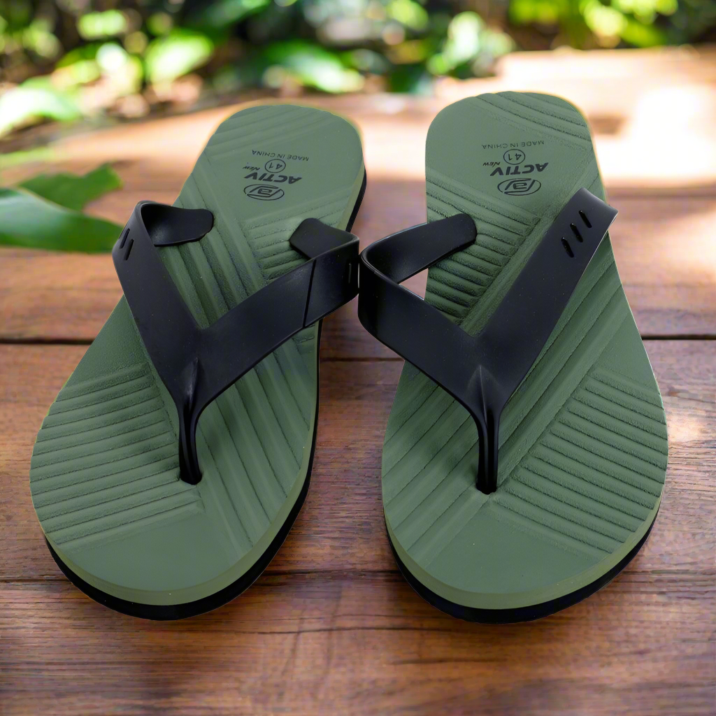 ACTIVNEW MEN'S FLIP FLOP - BLK*GREN - Activ Abou Alaa