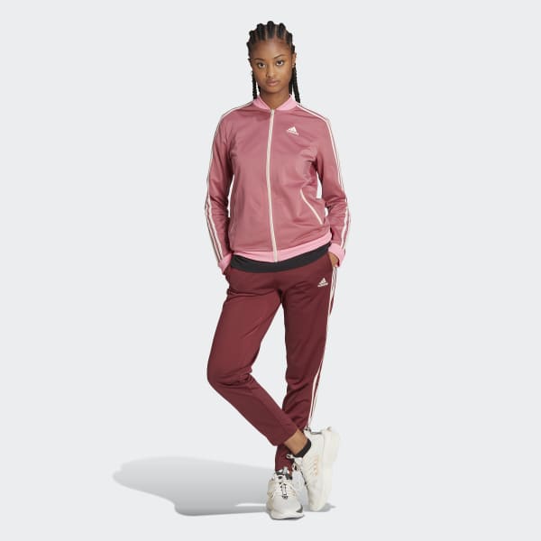 Adidas Sportswear 3S TR TS Rouge / Rose - Livraison Gratuite  Spartoo ! -  Vêtements Ensembles de survêtement Femme 35,00 €