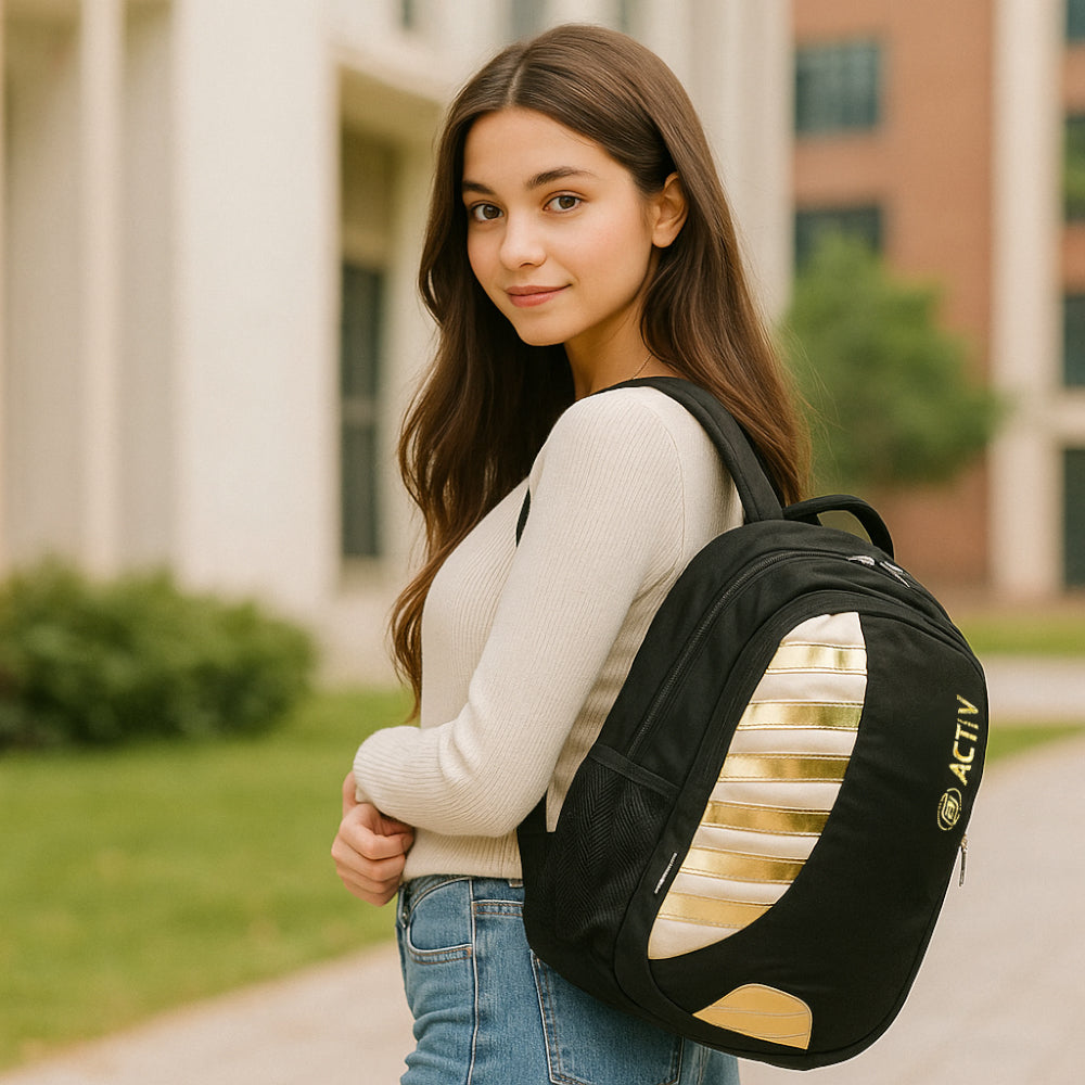 ACTIV LAPTOP BACKPACK - BLACK - Activ Abou Alaa