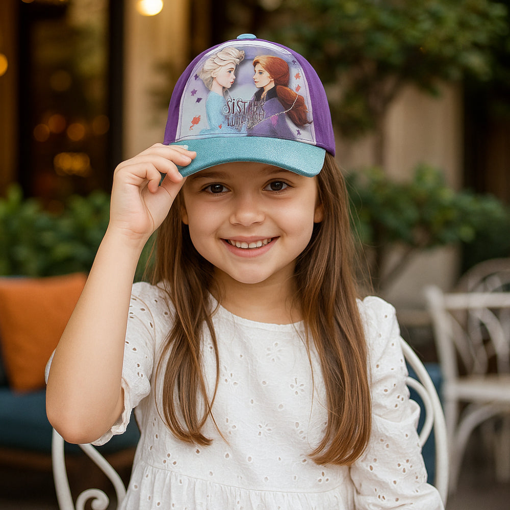 DISNEY  FROZEN GIRL'S SNAP CAP - PURPLE - Activ Abou Alaa