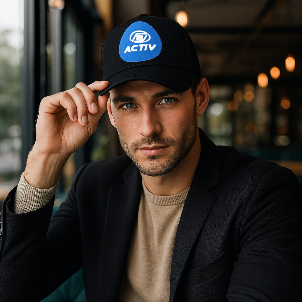 ACTIVNEW MEN'S VELCRO CAP - BLACK - Activ Abou Alaa