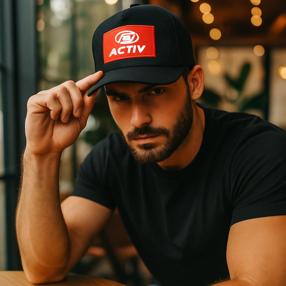 ACTIVNEW MEN'S SNAP CAP - BLACK - Activ Abou Alaa