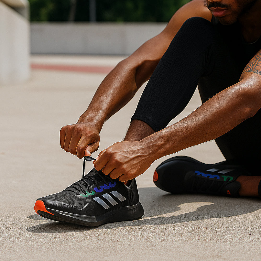 ADIDAS RUNFALCON RUNNING SHOES - Black*Silver*Purple - Activ Abou Alaa