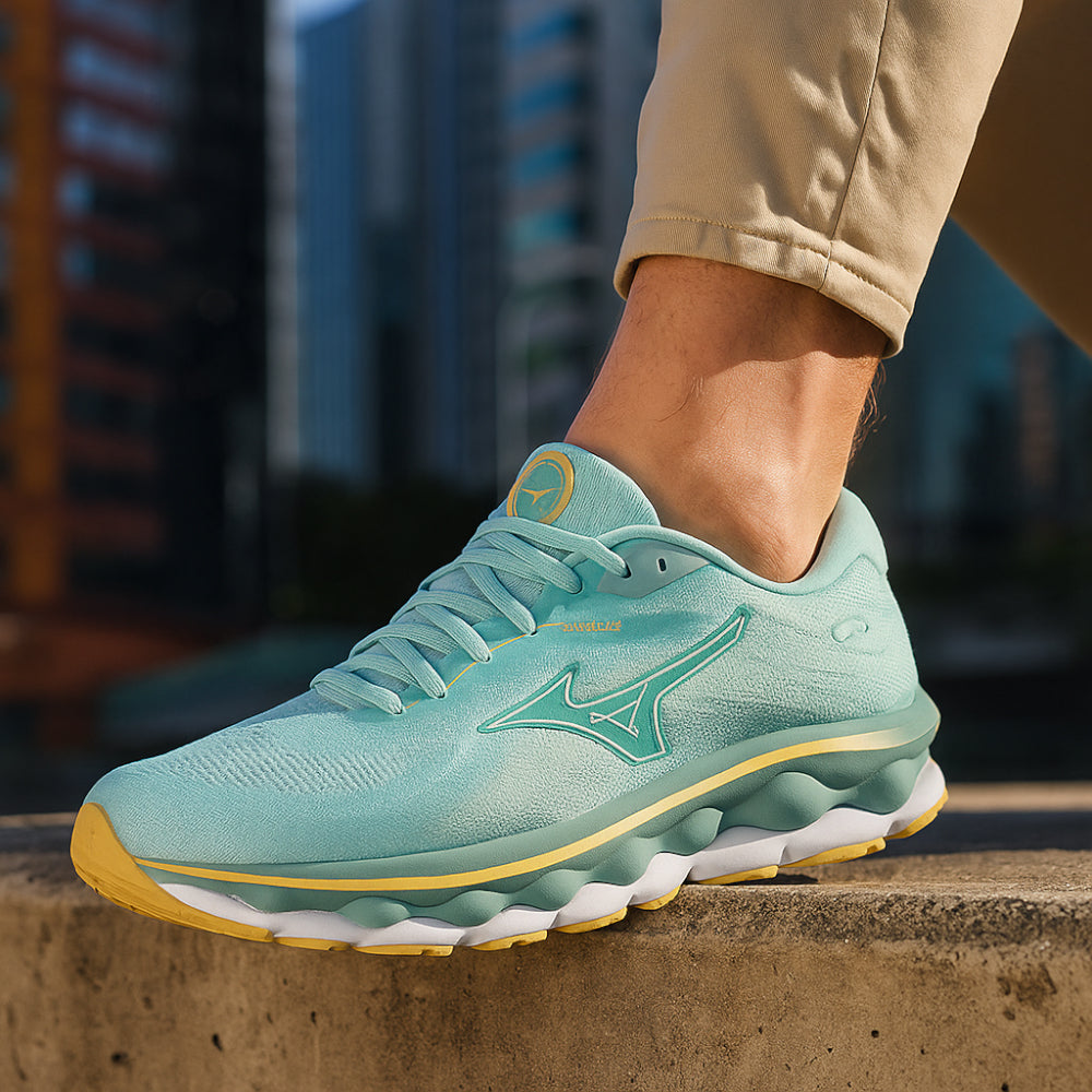 حذاء MIZUNO WAVE SKY 7 - لون أخضر فاتح