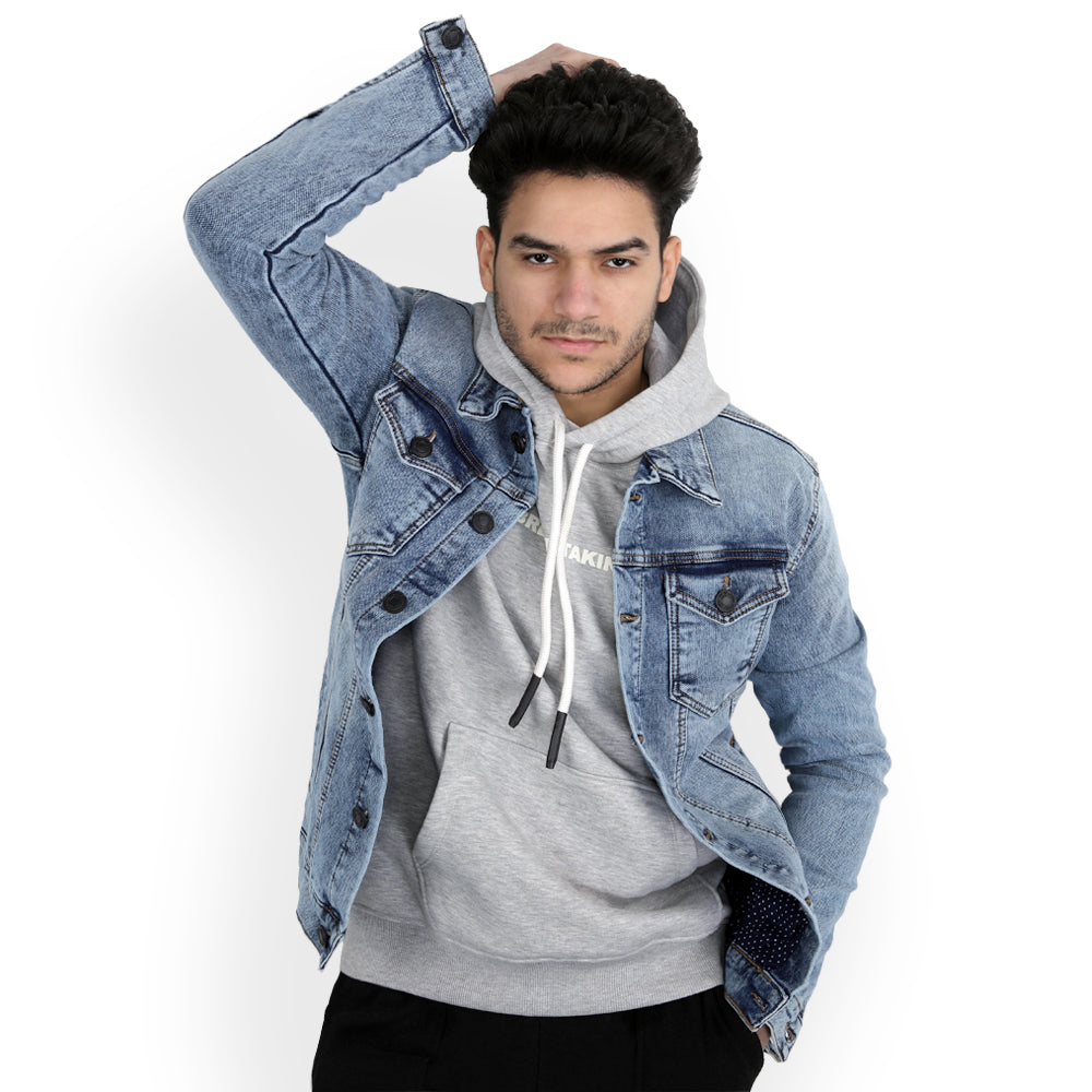 Ice blue denim sales jacket