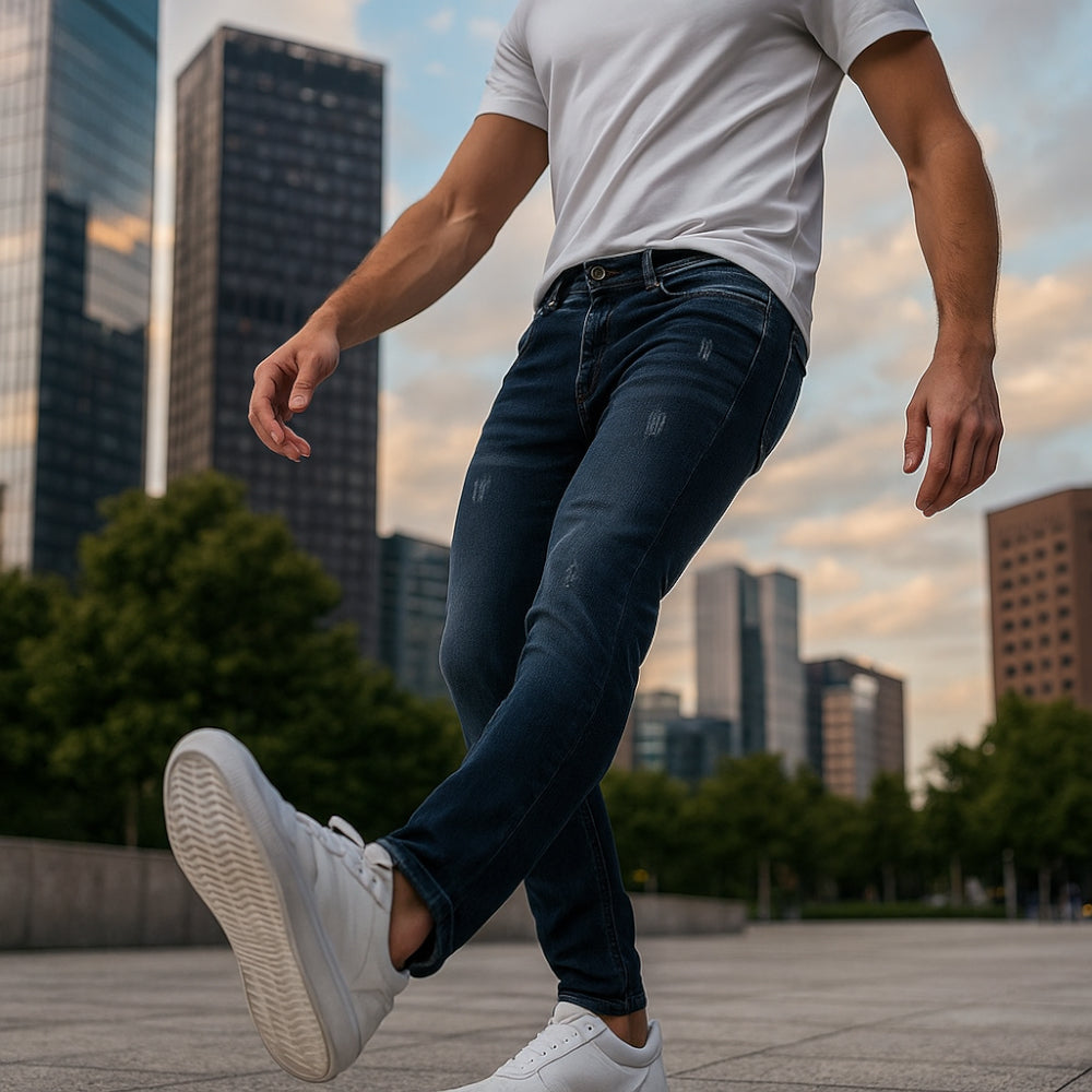 بنطال جينز أكتيف - أزرق داكن