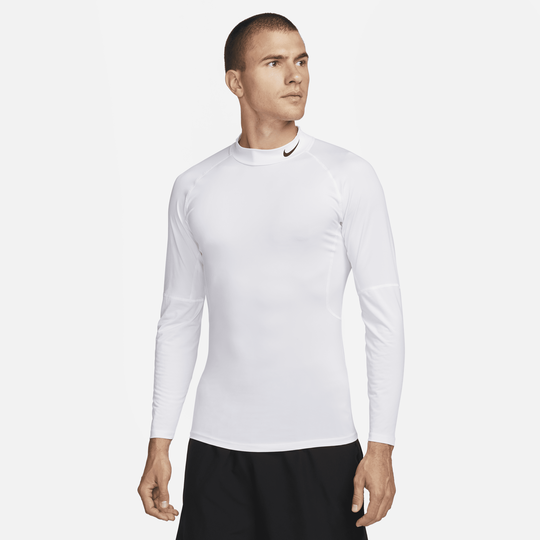 NIKE DRI-FIT L-S T-SHIRT - WHITE*BLACK NKFB7908-100 Activ Abou Alaa