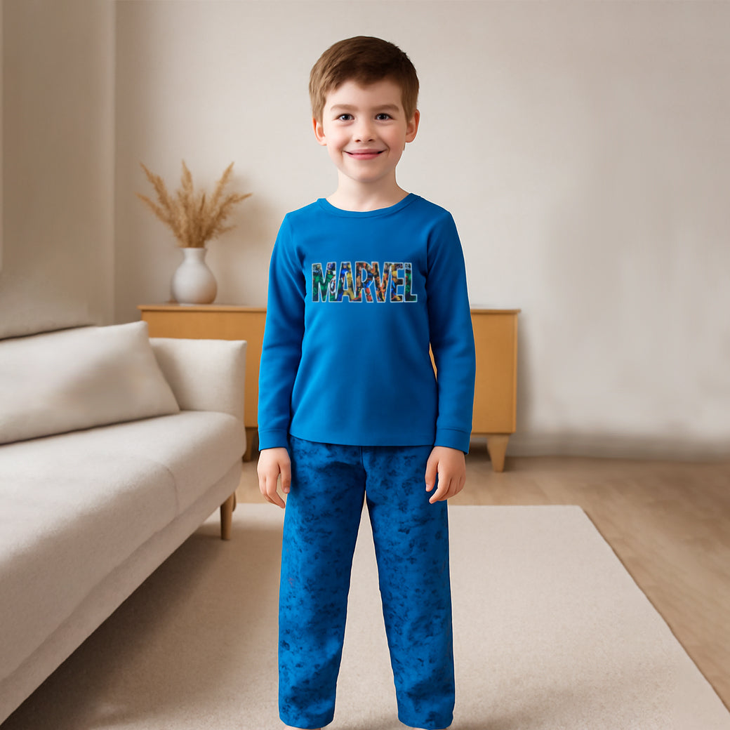 ACTIV GRAPHIC HOME-WEAR PAJAMA - PETROL - Activ Abou Alaa