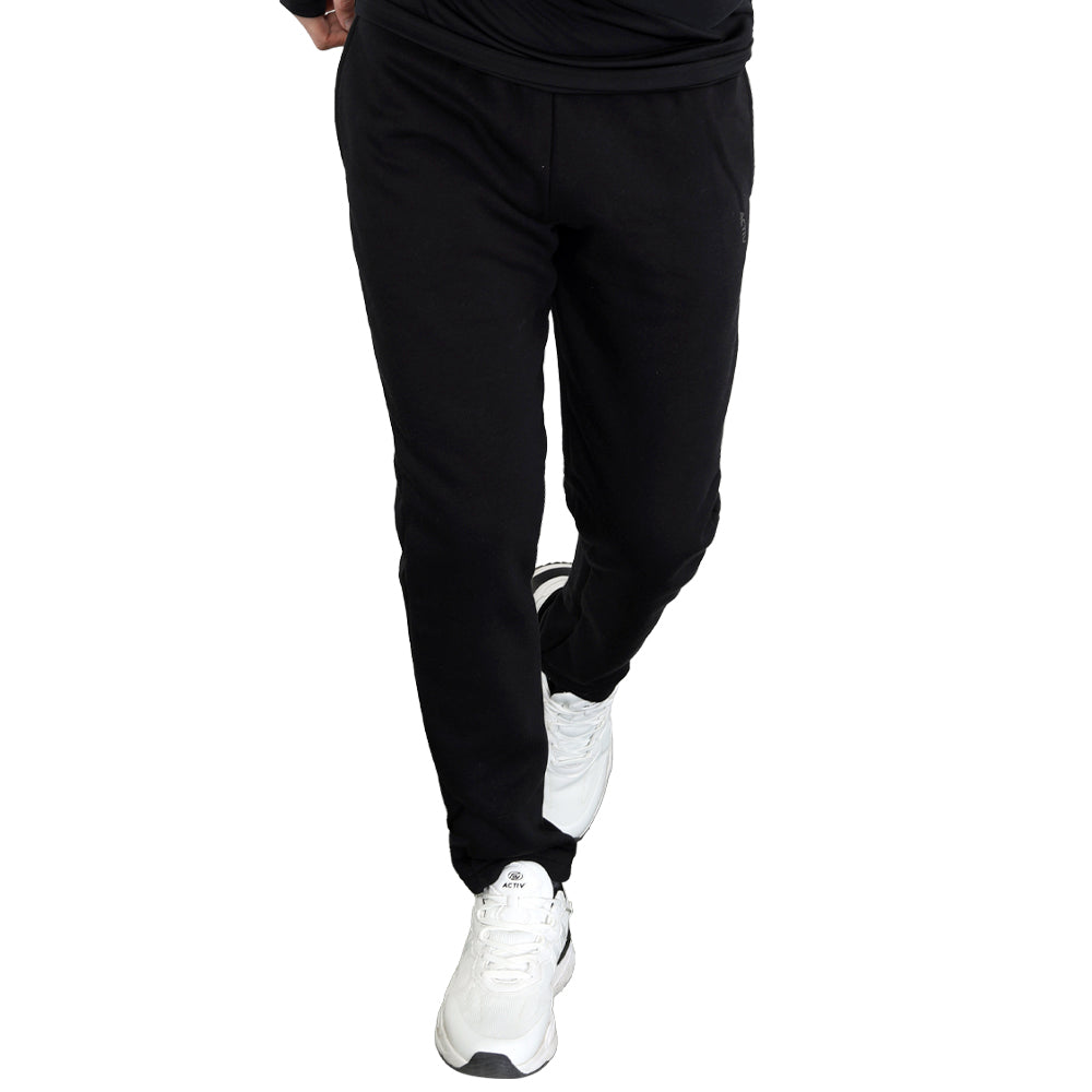 ACTIV BASIC CASUAL PANTS - BLACK