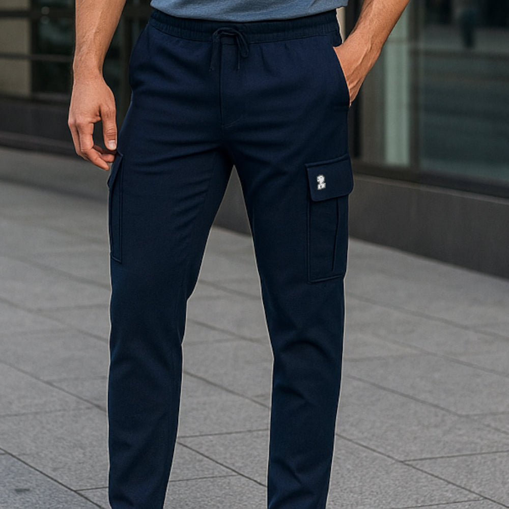 ACTIV BASIC BAGGY SWEATPANTS - NAVY