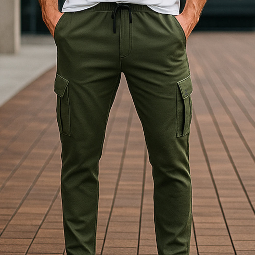 ACTIV BASIC BAGGY SWEATPANTS - OLIVE