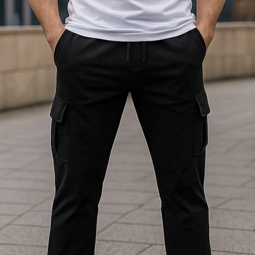 ACTIV BASIC BAGGY SWEATPANTS - BLACK