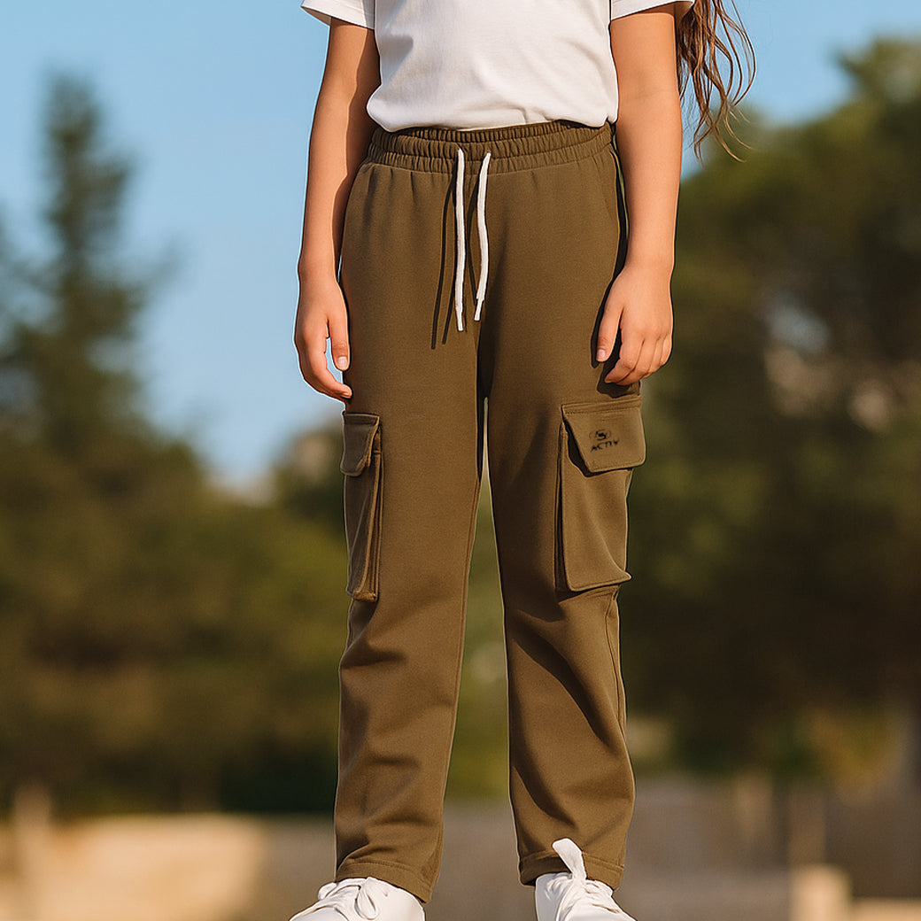 ACTIV BASIC BAGGY SWEATPANTS - BROWN