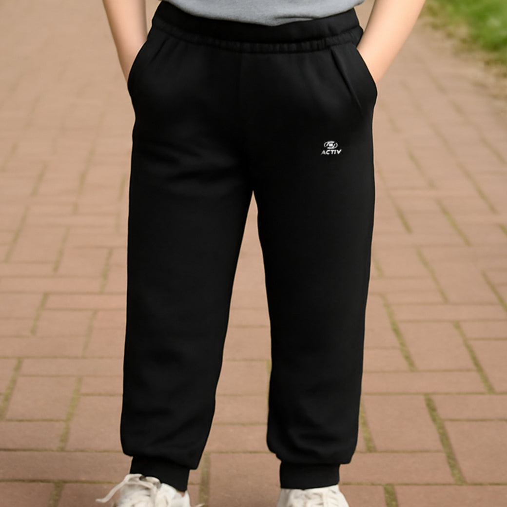 ACTIV BASIC CASUAL SWEATPANTS - BLACK