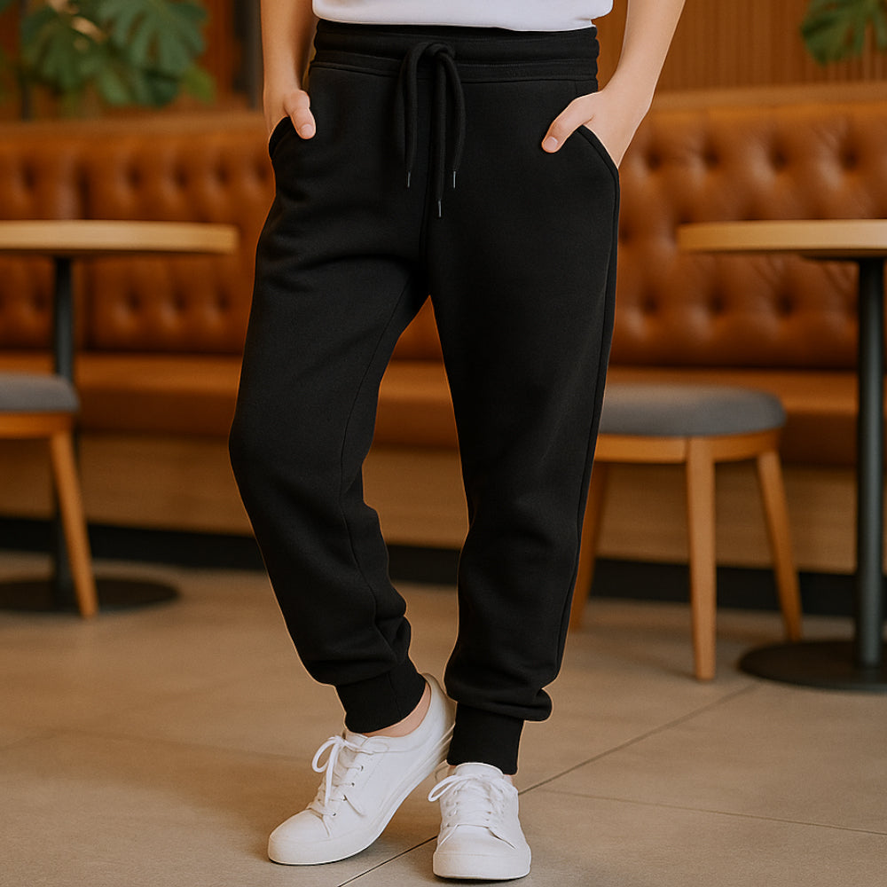 ACTIV BASIC CASUAL SWEATPANTS - BLACK