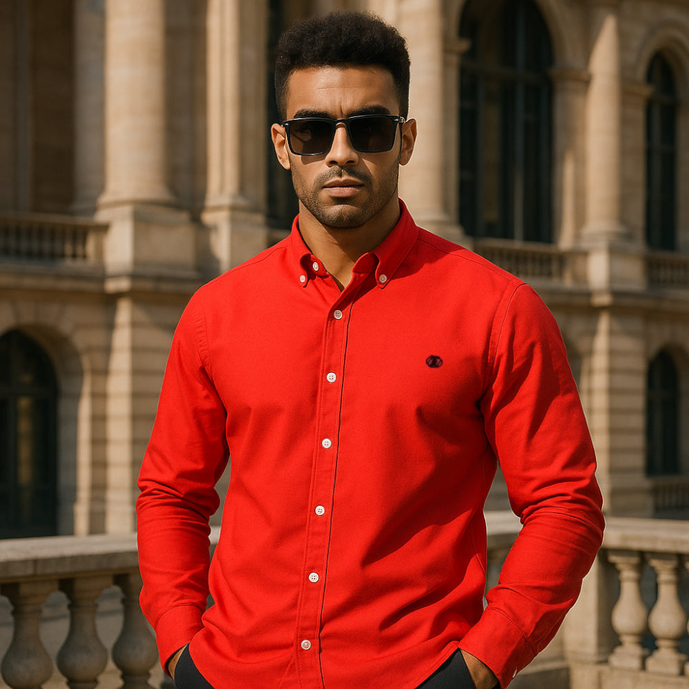 قميص رجالي ACTIV L/S - L.RED