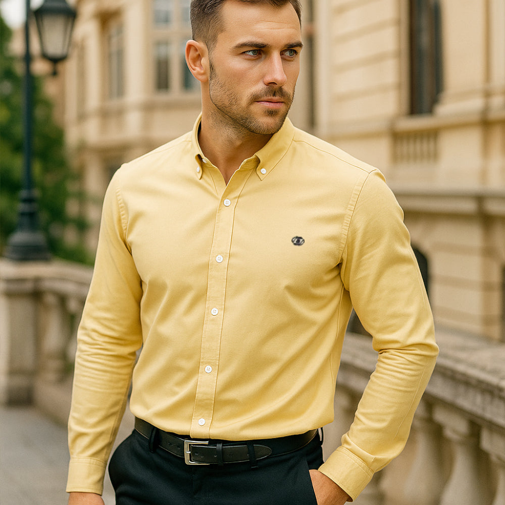 قميص رجالي L/S من ACTIV - بيج