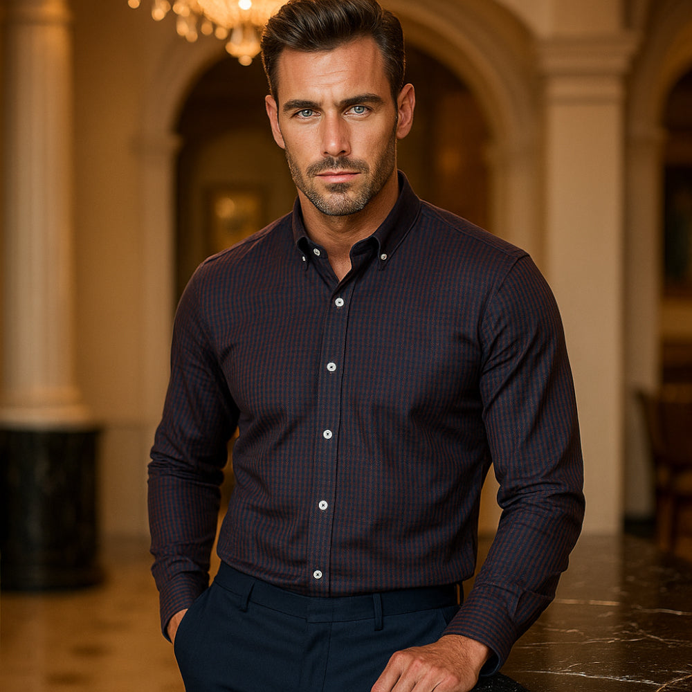 ACTIV KAROH L.S SHIRT - BROWN