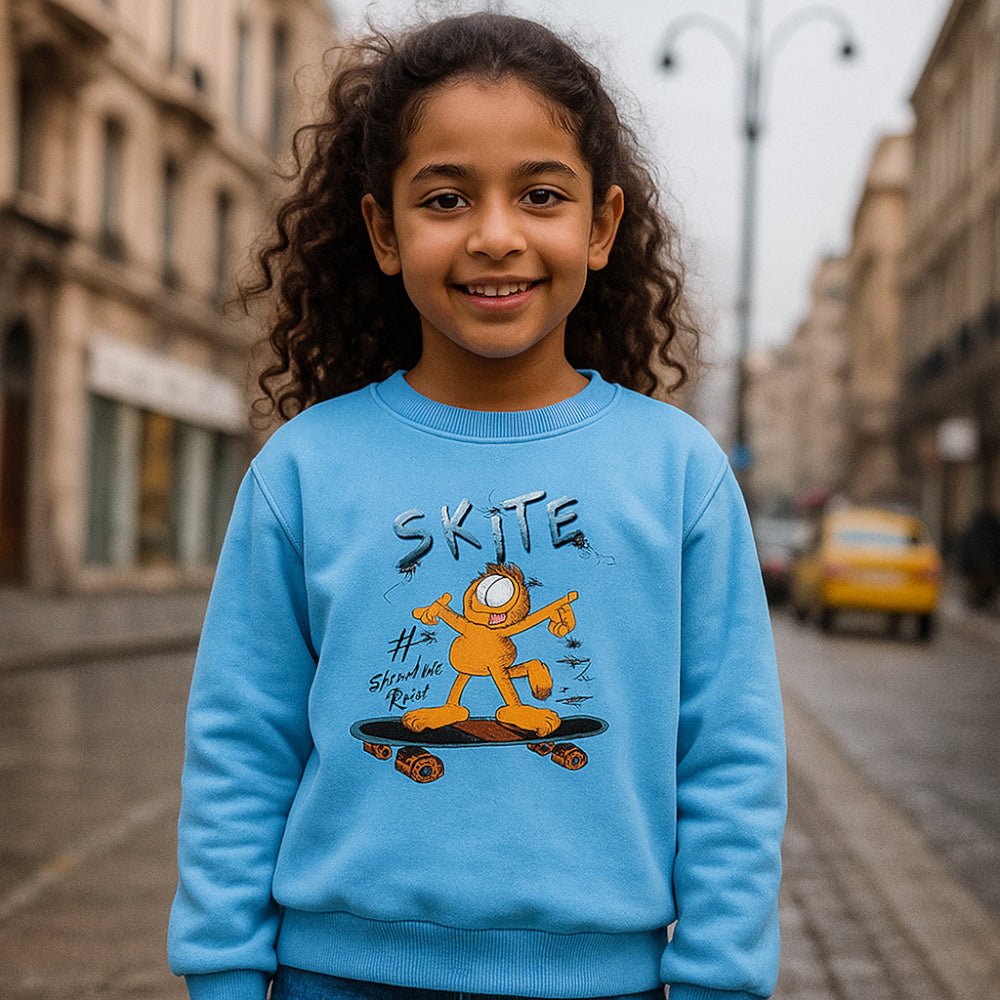 ACTIV GRAPHIC R.NECK SWEATSHIRT - SKYBLUE - Activ Abou Alaa