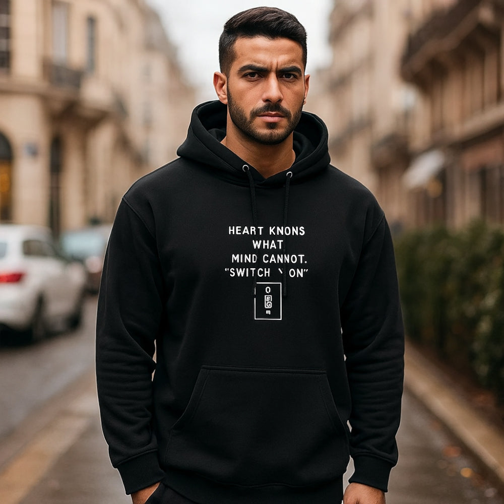 ACTIV GRAPHIC HOODIE SWEATSHIRT - BLACK