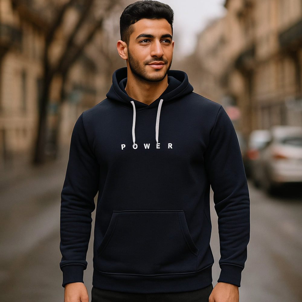 ACTIV GRAPHIC HOODIE SWEATSHIRT -NAVY