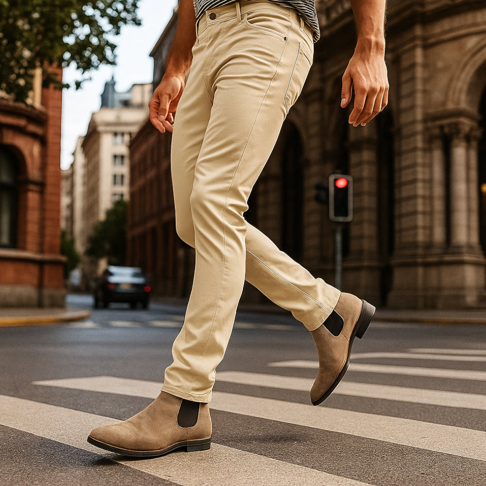 أكتيف بنطال قصة ضيقة 5 قطع - بيج