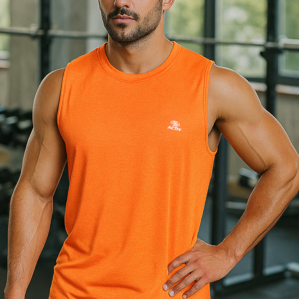 ACTIV BASIC SPORTS TANKTOP - ORANGE - Activ Abou Alaa