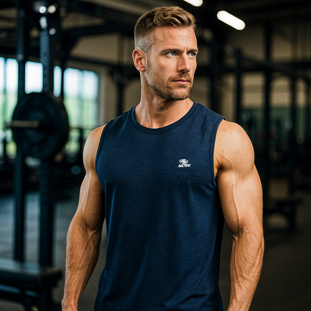 ACTIV BASIC SPORTS TANKTOP - NAVY - Activ Abou Alaa