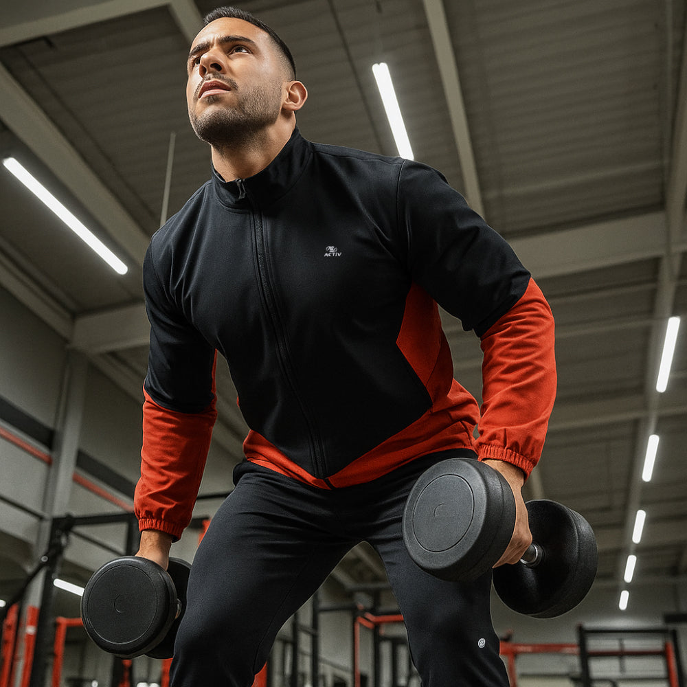 ACTIV CROW ZIPPER TRACKSUIT - D.GREY - Activ Abou Alaa