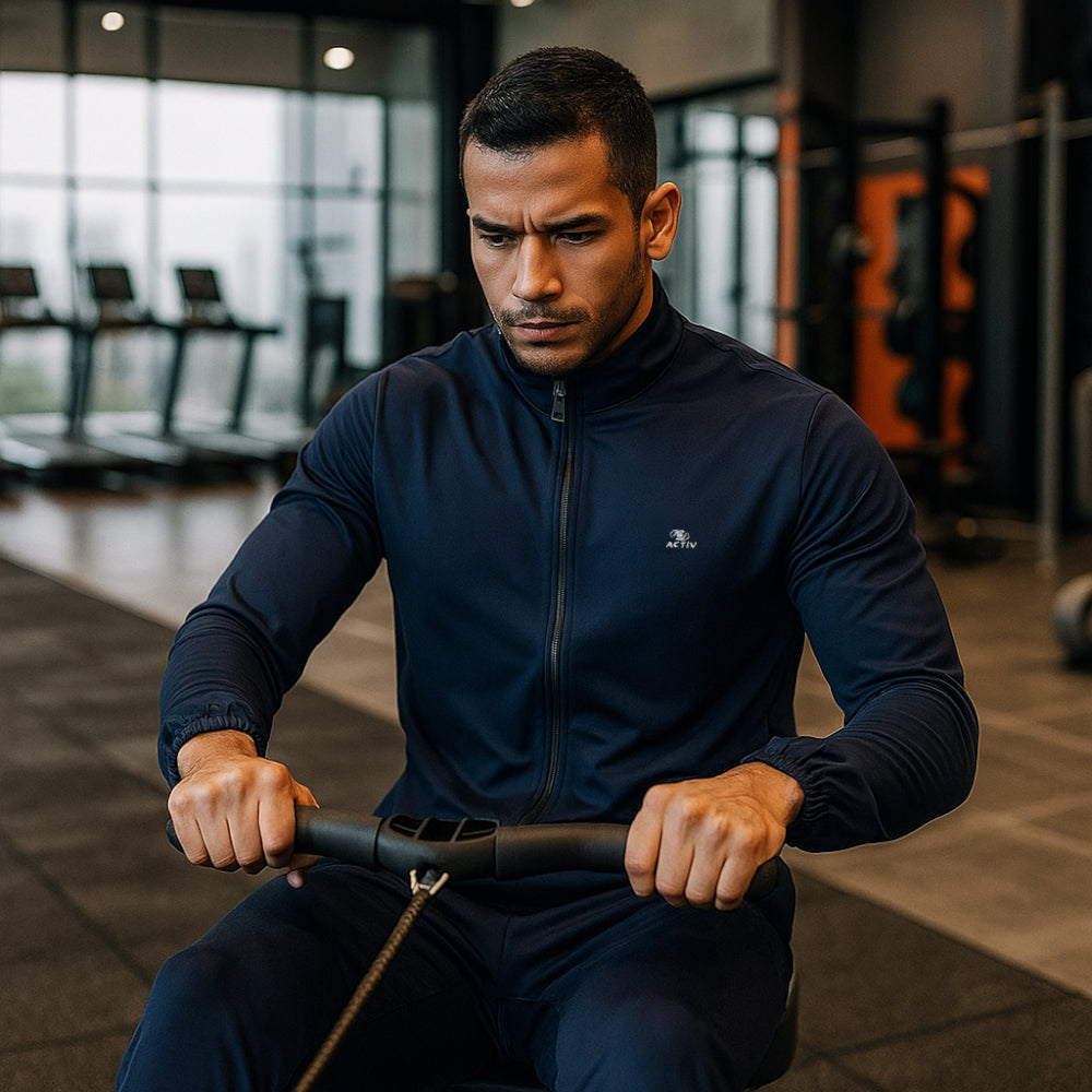 ACTIV CROW ZIPPER TRACKSUIT - NAVY - Activ Abou Alaa