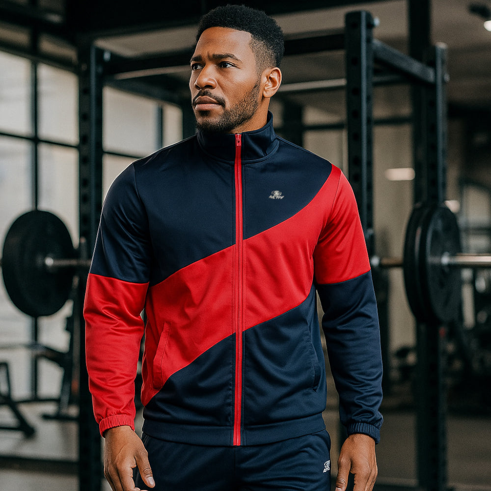 ACTIV CROW ZIPPER TRACKSUIT - NAVY - Activ Abou Alaa