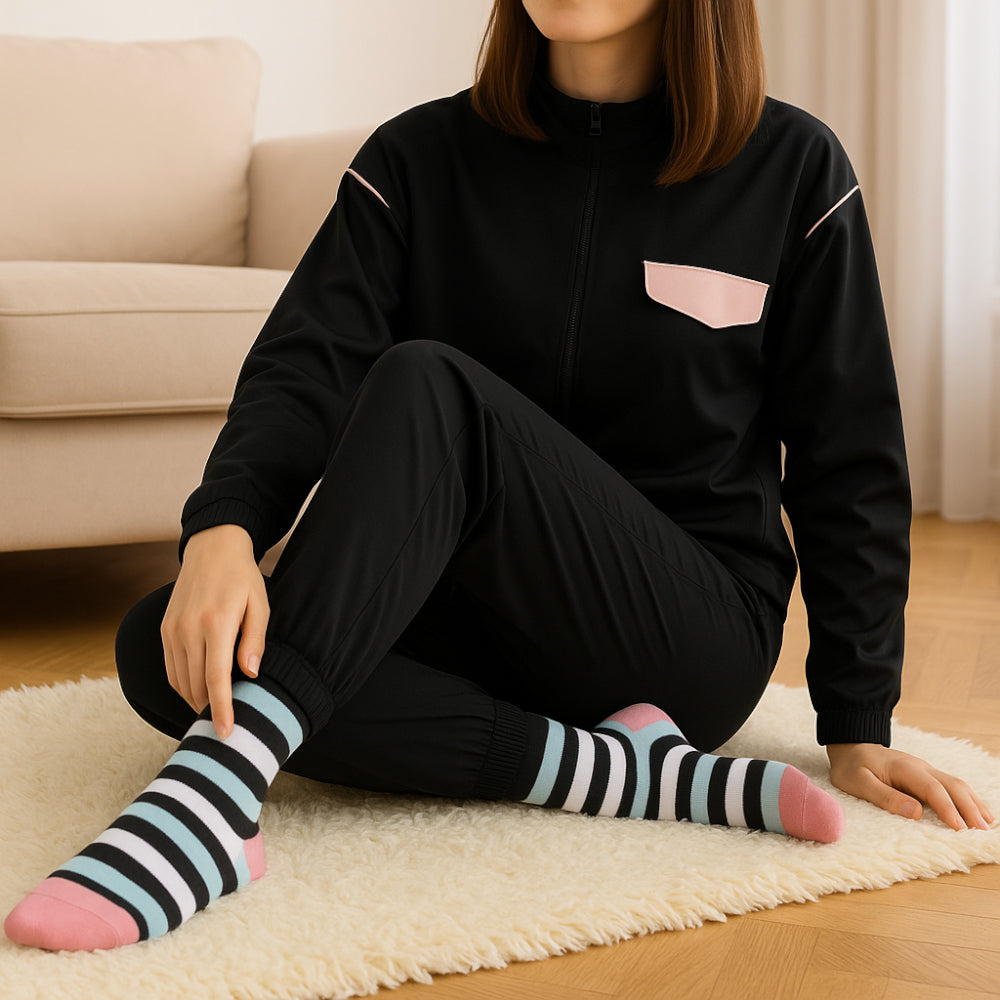 ACTIV CROW ZIPPER TRACKSUIT - BLACK - Activ Abou Alaa