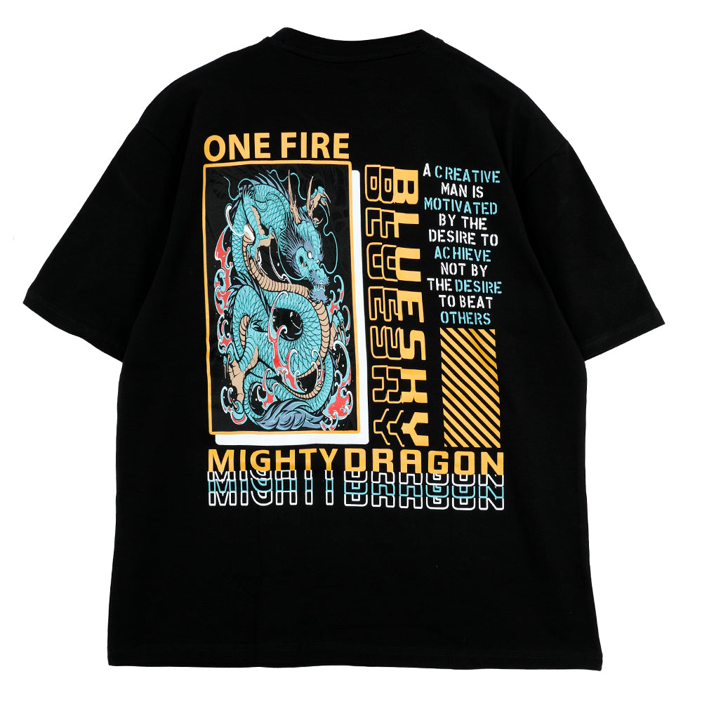 ACTIV GRAPHIC R.NECK T-SHIRT - BLACK
