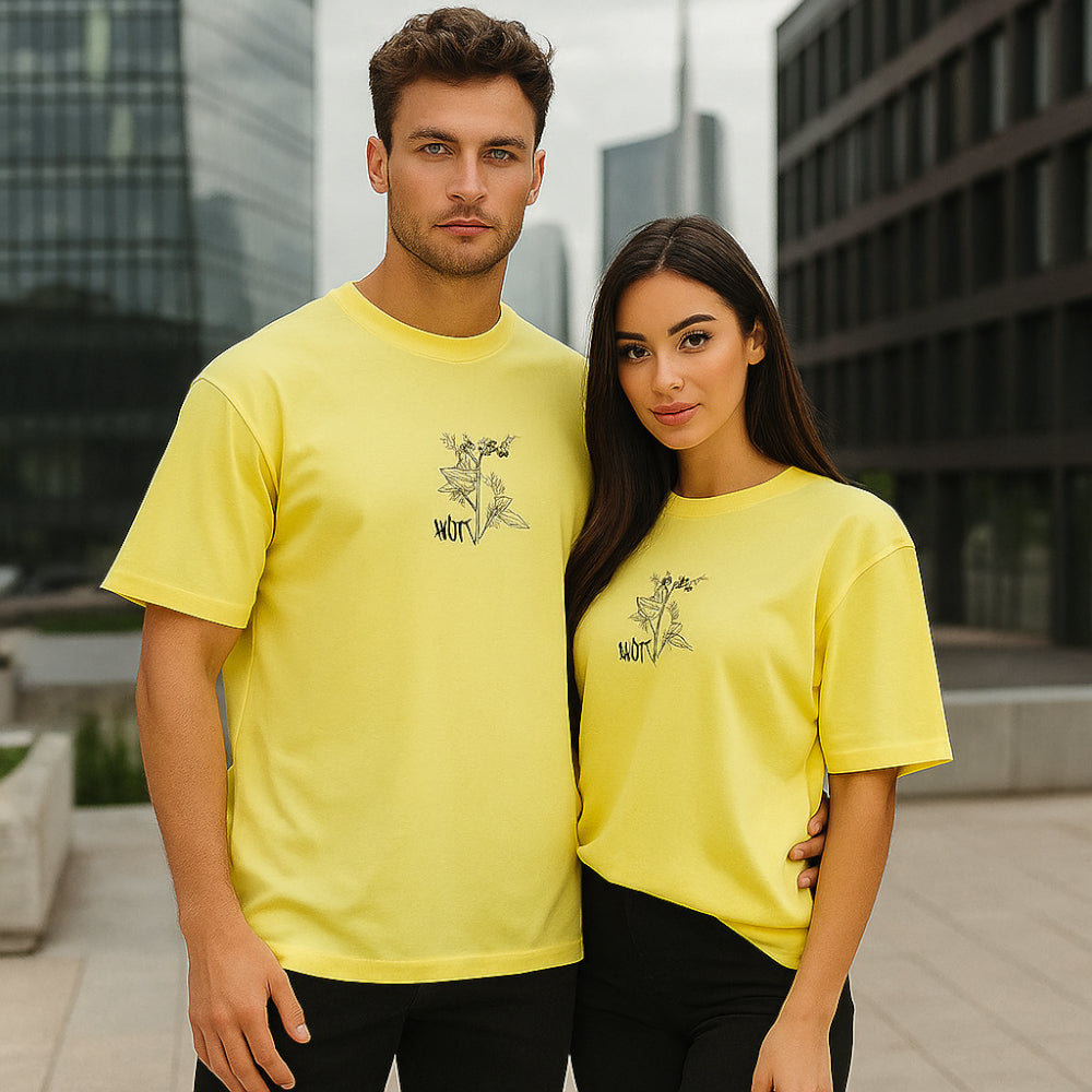 ACTIV GRAPHIC R.NECK T-SHIRT -  YELLOW - Activ Abou Alaa